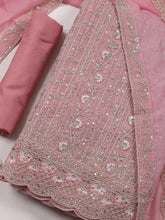 All Over Embroidered Georgette Unstitched Suit With Dupatta